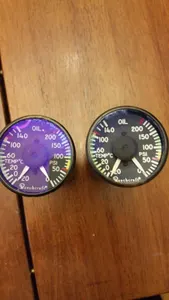 BEECHCRAFT OIL TEMP & PRESS INDICATOR P/N 101-384155-7